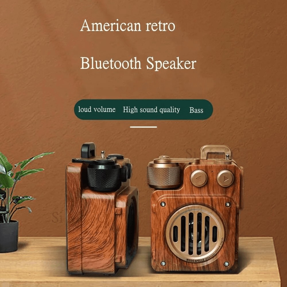бездротовий радіоприймач ретро радіо дерев'яний вінтажному стилі