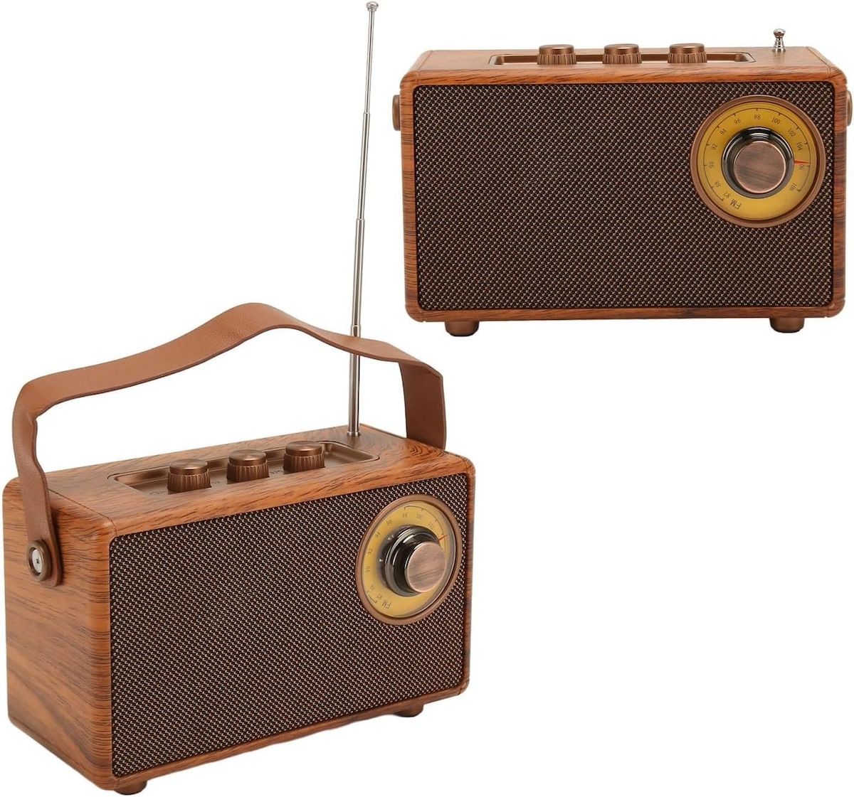 міні-радіо невеликий ретро старовинний дерев'яний стиль