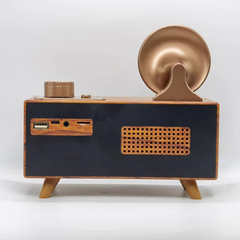старе радіо міні невеликий дерев'яний ретро вінтажному стилі дизайн