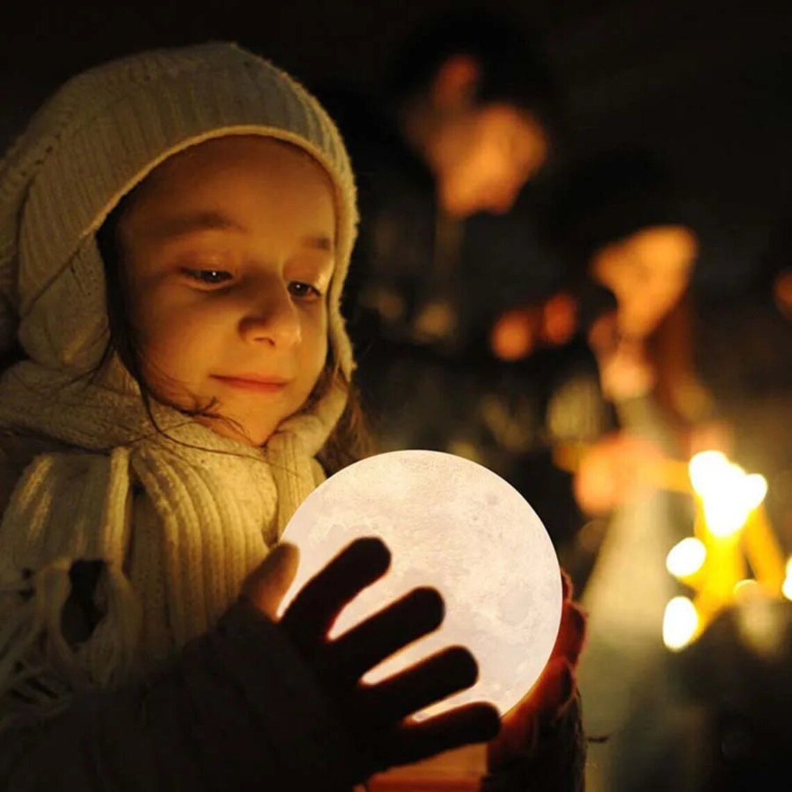 нічна лампа moon 3d led light - нічні вогні лампи