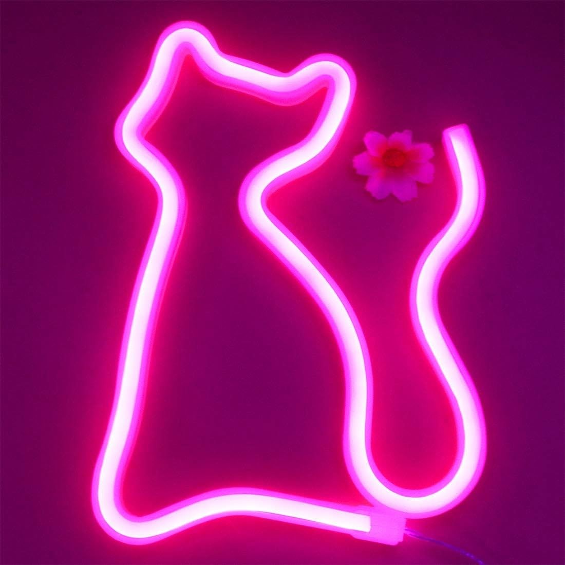 світловий логотип неоновий світлодіодний знак кішка кошеня